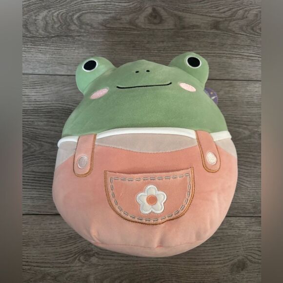 Squishmallows Green and Pink Frog Plush Toy - Picture 1 of 4